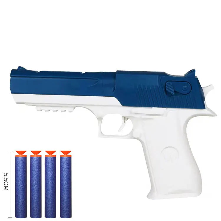 EZ Children Toy Guns Plastic Pistol Manual Handgun Toy Foam Dart Blaster Shooting Model Launcher For Boys Girls Outdoor Games
