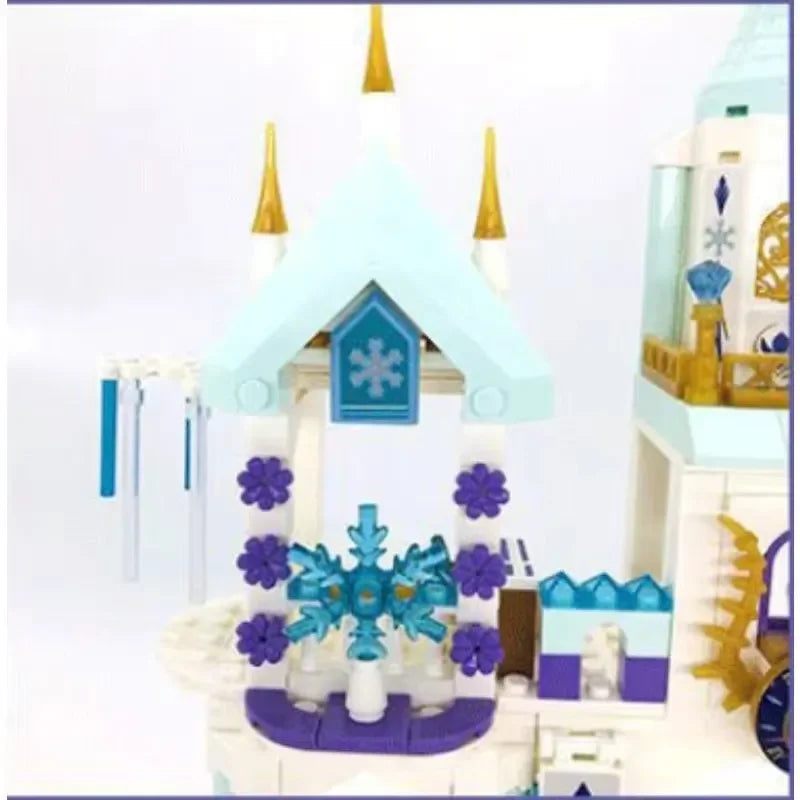 EZ Disney Frozen Princess Snow Castle Building Blocks Toys Sets Movies Educational Assembled Toys DIY Gifts For Girls