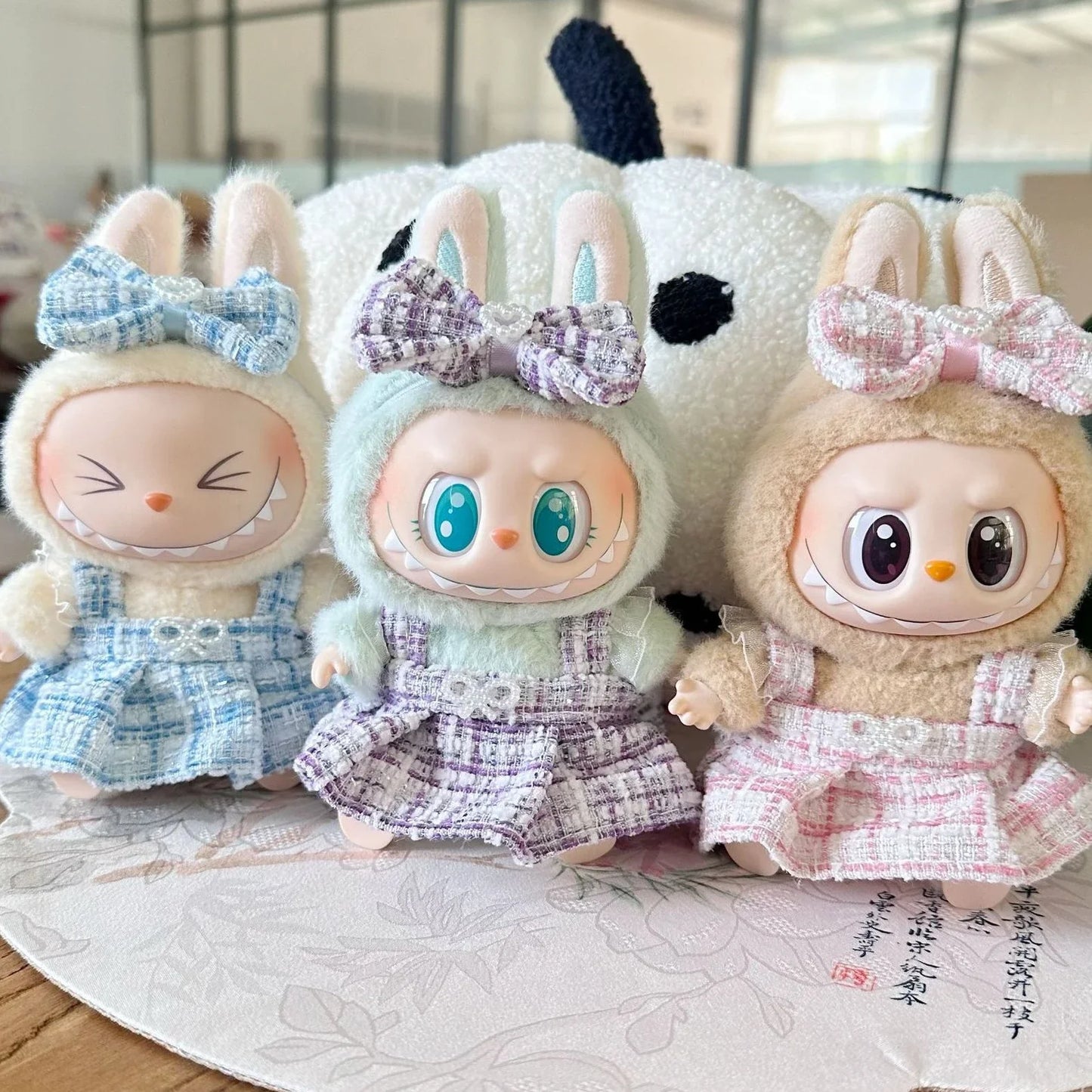 EZ Cute Labubu Doll Clothes Outfit Accessories Classic Dress Set for 17CM V2 Mini Dolls Clothing Girl Kid Gift Labubu Ropa