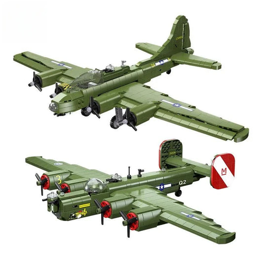 EZ Airplane toy Children assemble bomber model DIY building blocks