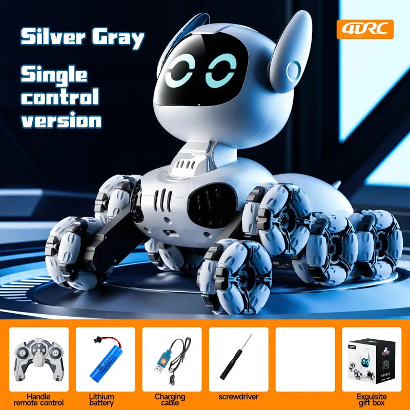 EZ Y9 8WD RC Robot Dog Car Toy 2.4G Radio Remote Control Cars Touch-sense Music Stunt Drift Vehicle Electric Toy for Boys Kids Gift
