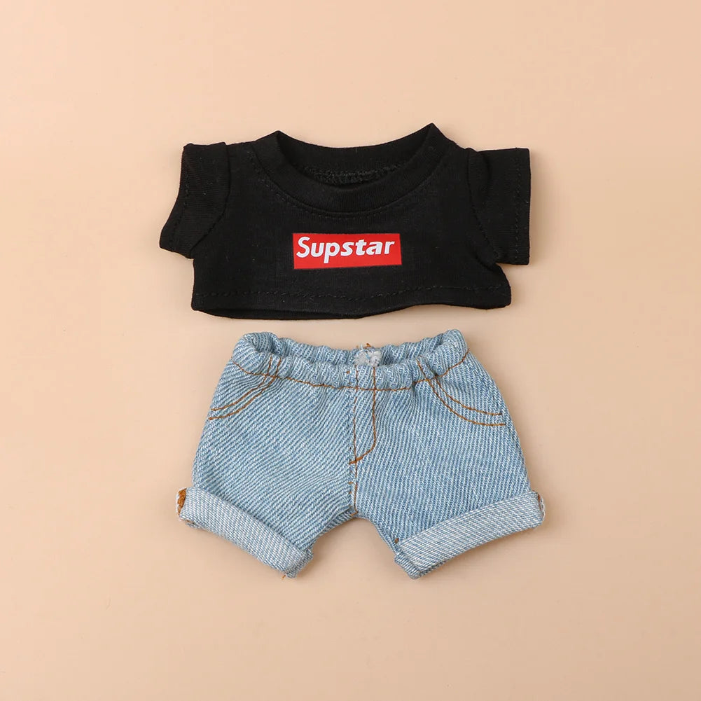 EZ 17cm Labubu Outfit Clothes Vinyl Face Doll Clothes Macaron Best Decoration Fashion Cloth Dolls Accessories[Clothes Only]