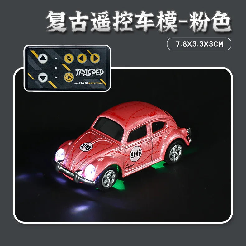 EZ 2025 New Wireless Mini Beetle Alloy Remote Control Car Small Mobile Phone Remote Control Model Car Toy Children'S Holiday Gift