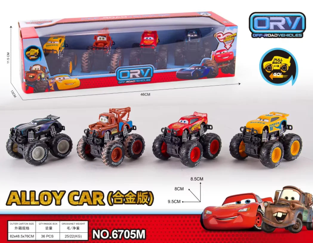 EZ New 12pcs Disney Pixar Cars Back Force Lightning Mcqueen Jackson 6cm Storm Mater Model Car Accompanying Toys Kids Birthday Gifts