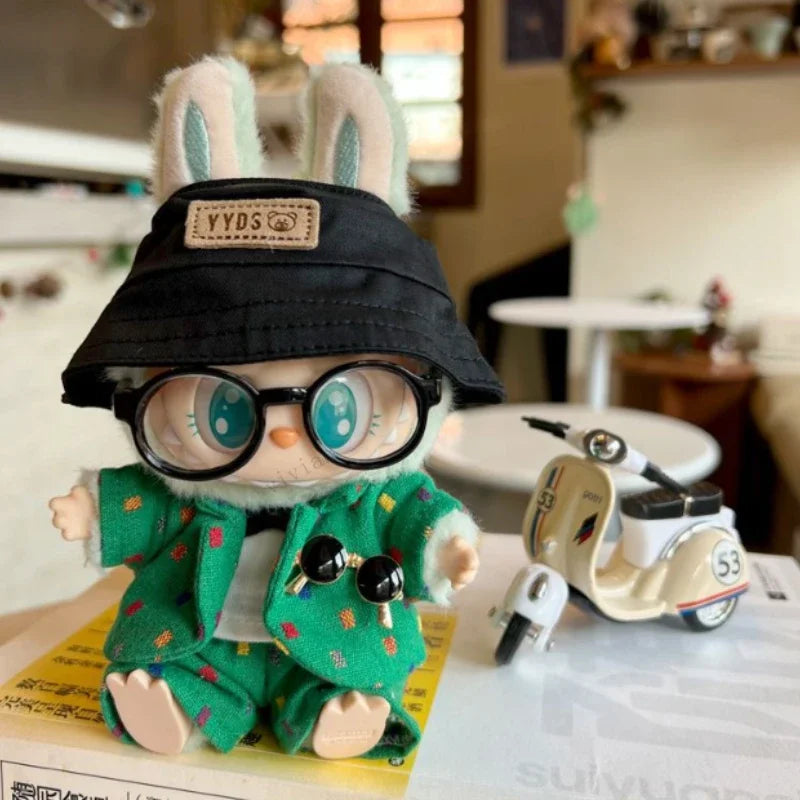 EZ Mini Plush Doll'S Clothes Outfit Accessories For Korea Kpop Exo 15-17cm Labubu Idol Little small suit hat glasses Clothing Gift