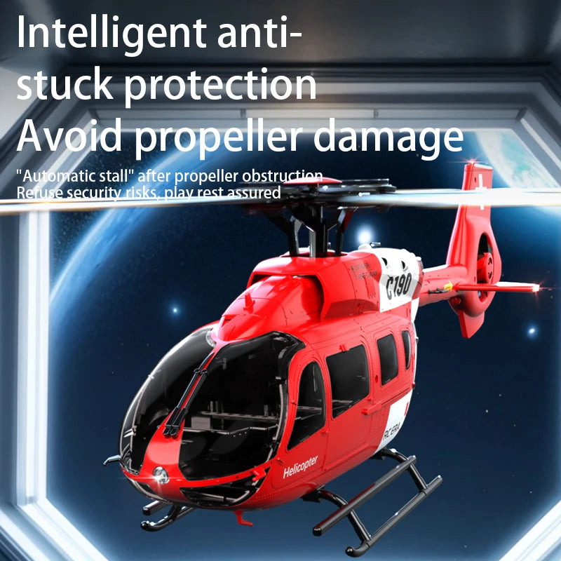 EZ RC ERA C190 1:30 H145 Scale 2.4G 6CH 6-Axis Gyro Optical Flow Localization Altitude Hold Flybarless RC Helicopter RTF