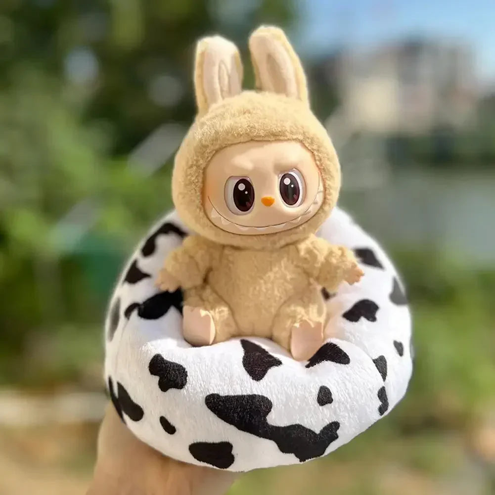 EZ For 17cm Labubu Mini Sofa Bjd Doll Room Decoration 2nd Generation Sitting Party Series Doll Sofa Car Mini Sofa Bed