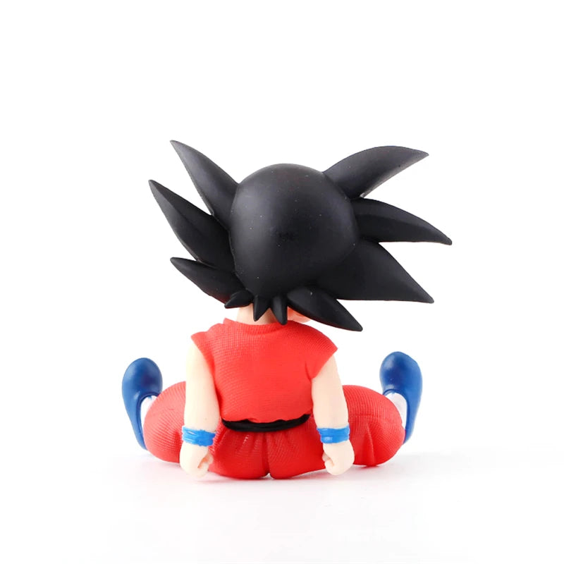 EZ 10cm Dragon Ball Anime Figure Son Goku Super Saiyan Q Version Model Figurine PVC Statue Collection Toys Children Christmas Gifts
