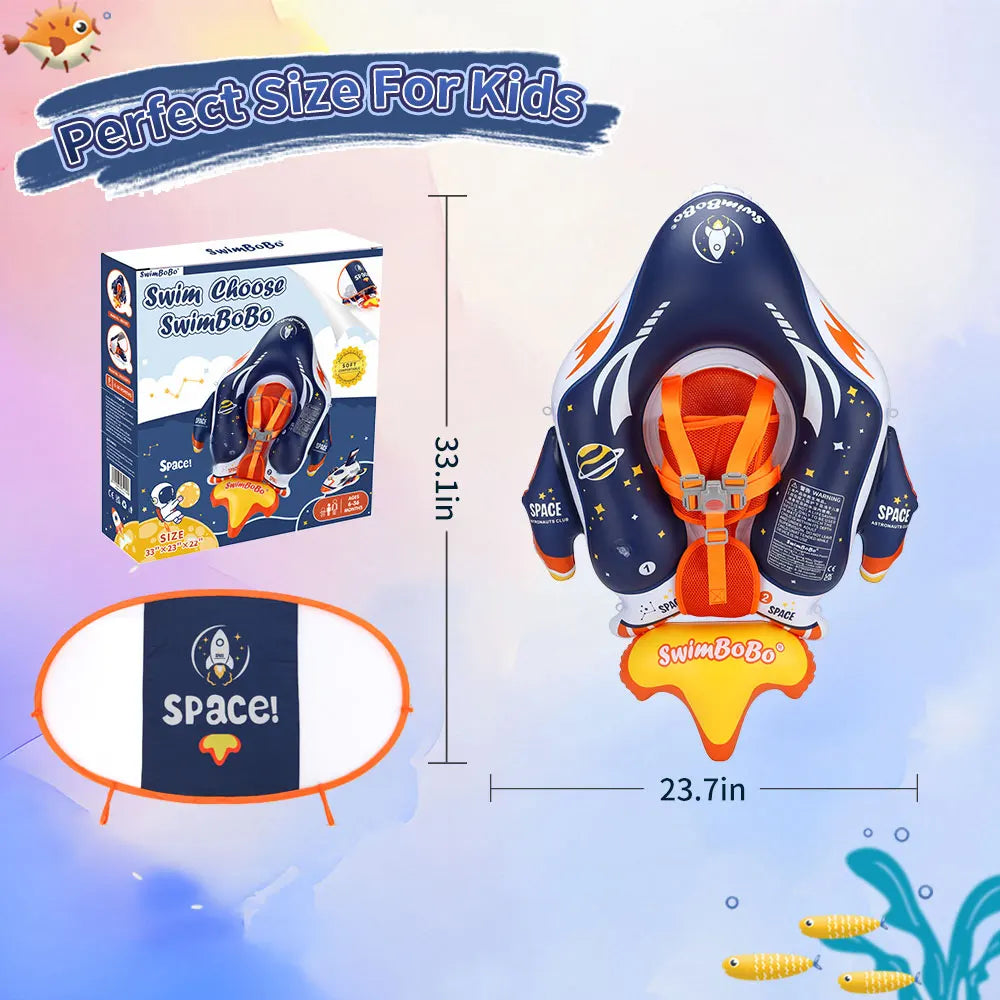 EZ Swimbobo Inflatable Baby Swimming Float Water Toy Swimming Floats Trainer Child Swim Pool Ring PVC Children Floating For Summer