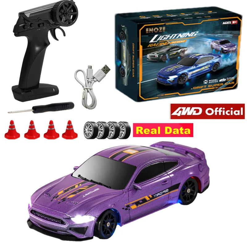 EZ 4WD Drift Racing Car 1/64 or 1/43 Mini Remote Controlled High Speed Car Radio Electric Competition Toy Gift For Kids Boys Adults