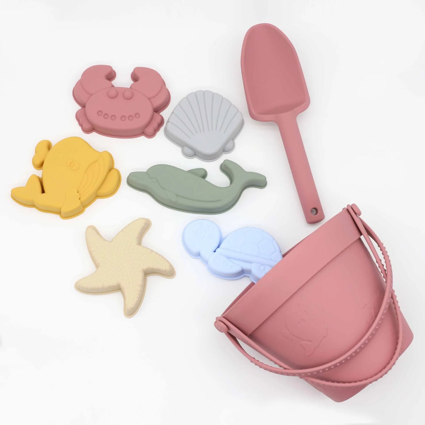 EZ Children Silicone Beach Toy Shovel Ocean Outdoor Parent-child Beach Portable Beach Bucket Durable Sand Digging And Storage Tool