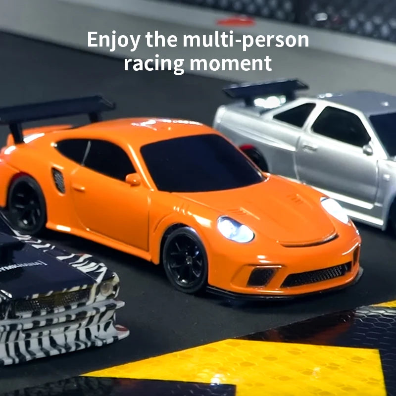 EZ 1/43 RC Car 2.4G Mini remote Control Racing Drift Car RTR 4WD Off-road High Speed Vehicle Model Toys for Kids Adults Mini Gifts