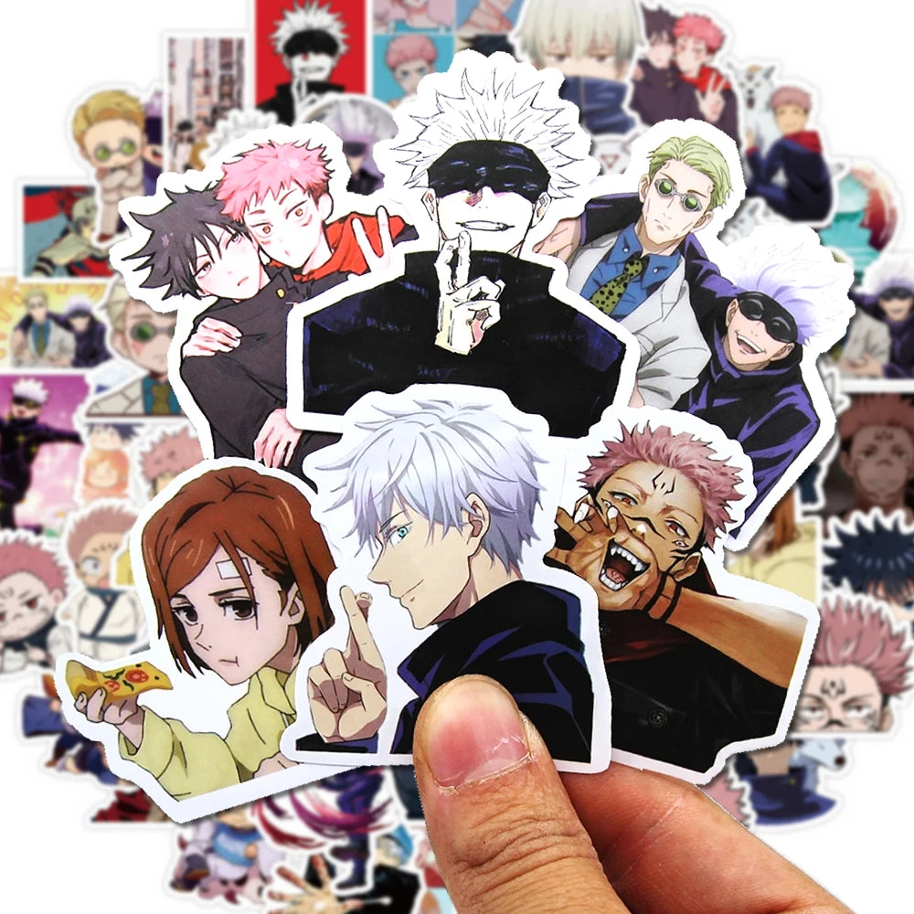 EZ 30/60/180pcs Cool Anime Jujutsu Kaisen Stickers Satoru Gojo Decals Skateboard Laptop Motorcycle Waterproof Classics Toys Sticker