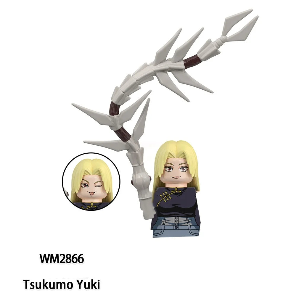 EZ Jujutsu Kaisen Anime Cartoon Gojo Satoru Itadori Yuj Fushiguro Megumi Okkostu Yuta Building Blocks Mini Action Figures Kids Toy