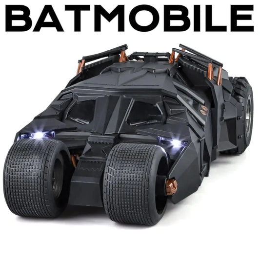 EZ Large Scale 1:18 Batmobile Car Model Toy The Dark Knight Trilogy Sound Light Sliding Spray Alloy Vehicle Models Ornaments Gifts