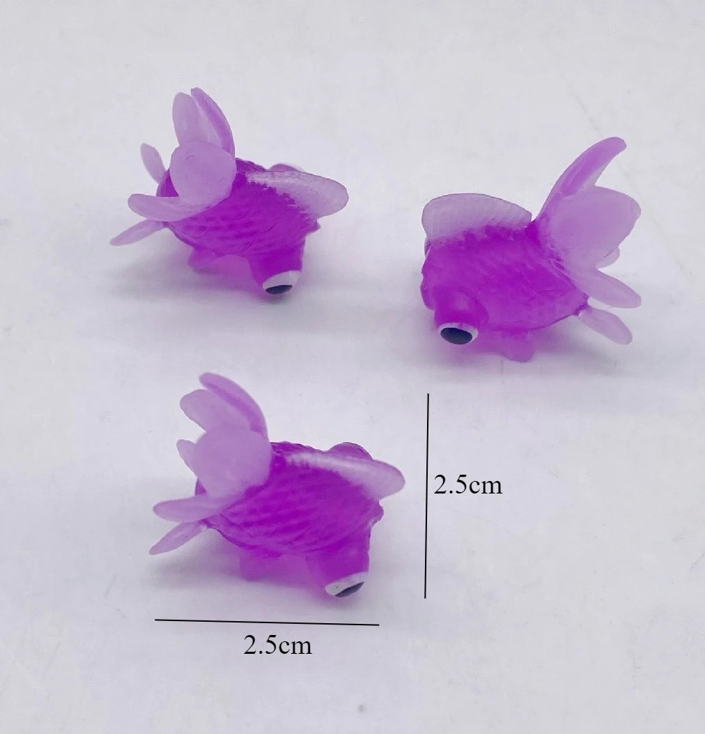 EZ Children's Water Toy Soft Rubber Marine Life Buoy Goldfish Net Fishing Model Swimming Bathtub Holiday Gift