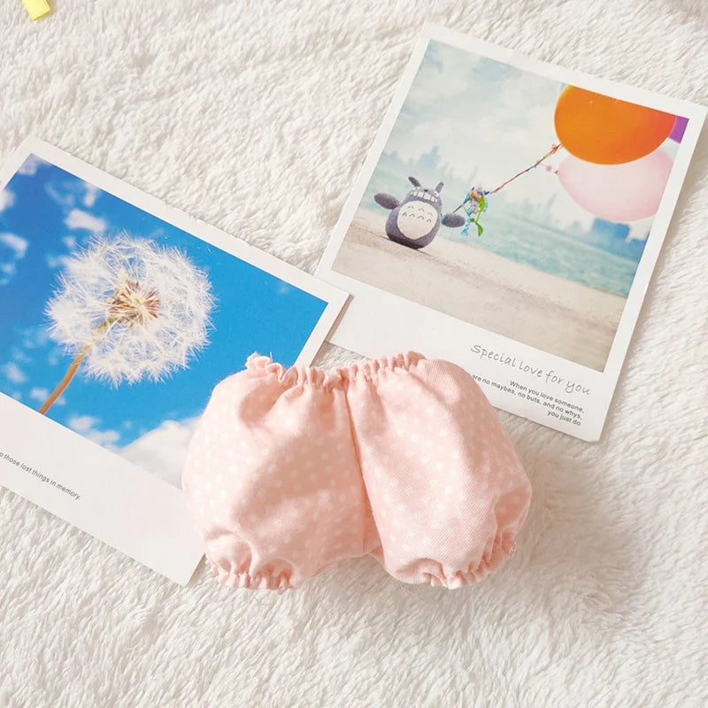 EZ Cute Mini Plush Doll's Clothes Bloomers For 17cm Labubu Idol Dolls Trousers Mini Shorts Clothing DIY Kid Gift Dolls Accessories