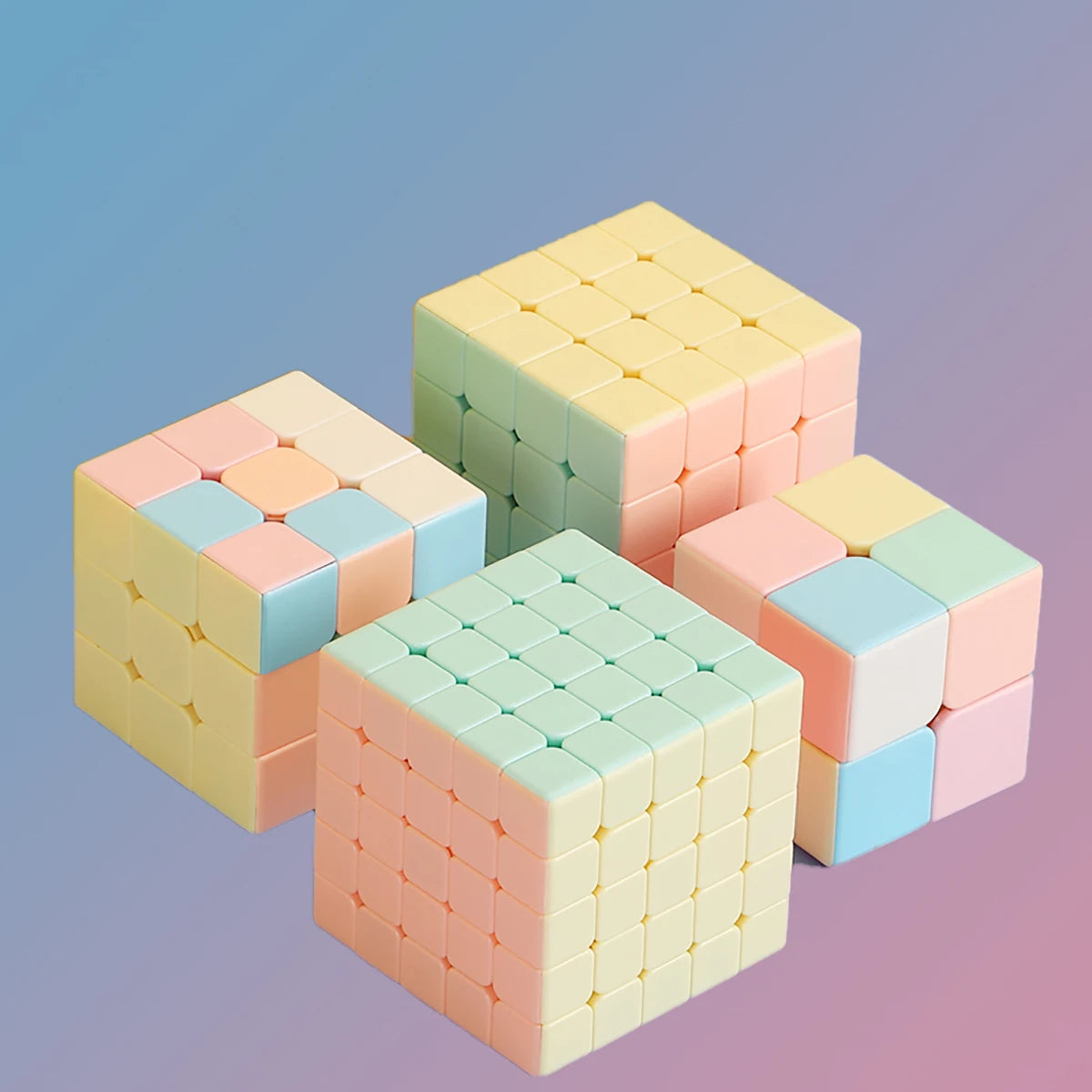 EZ Magic Cube 2x2 3x3 4x4 5x5 pyramid Magic Cube racing stress-relieving puzzle professional smooth speed game children's toy gift