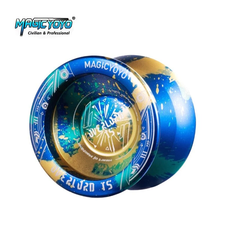 EZ Professional Magic Yoyo T5 Overlord Aluminum Alloy Metal Yoyo 8 Ball KK Bearing with String for Kids Outside Sports Toy