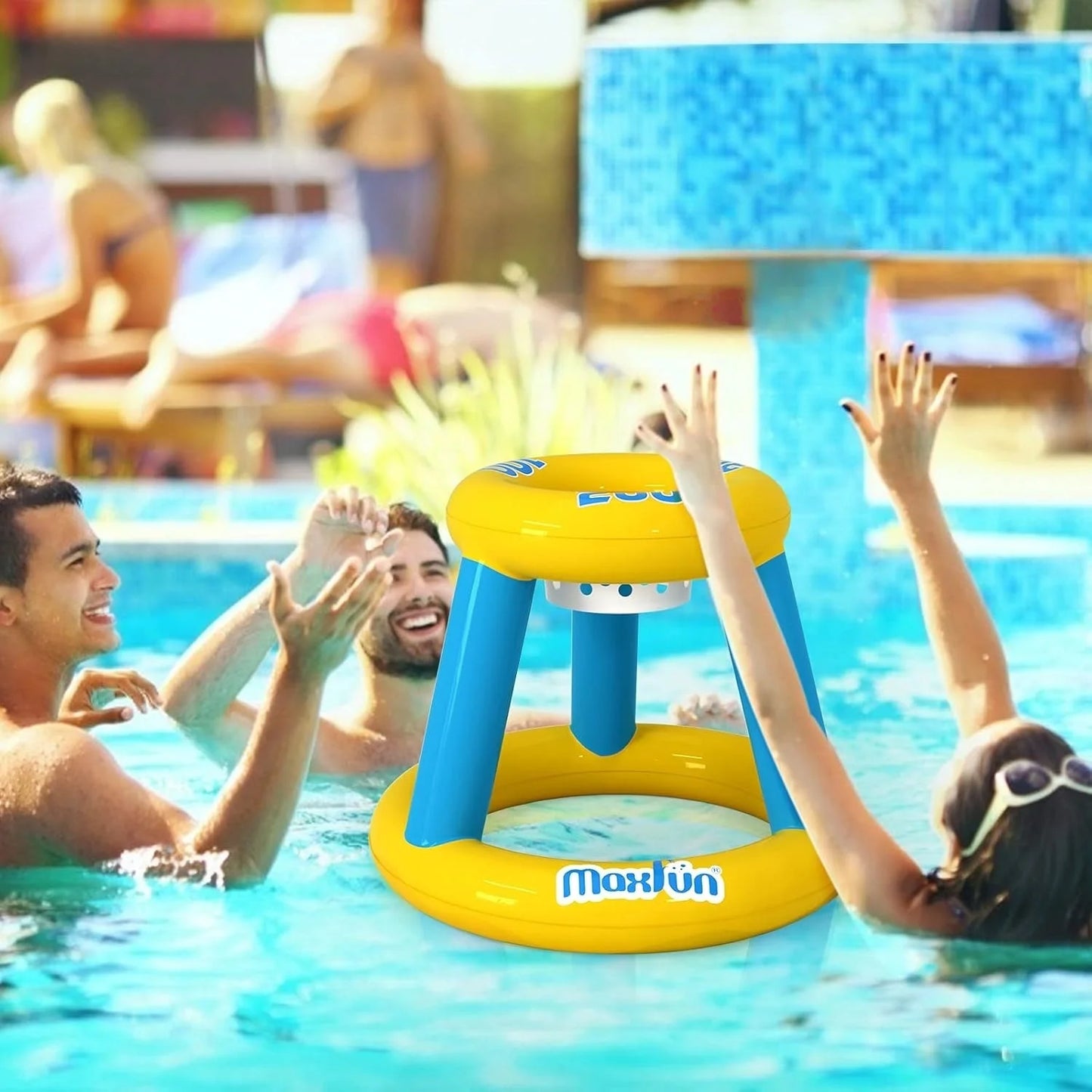 EZ Inflatable basketball stand, water inflatable adult outdoor swimming pool game, hoop basketball