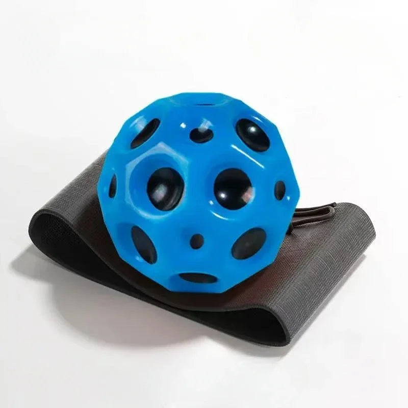 EZ High Elastic Decompression Moon Stone Ball with Rebound Rope for Kids and Seniors Fun Stress Relief Outdoor Fitness Toy