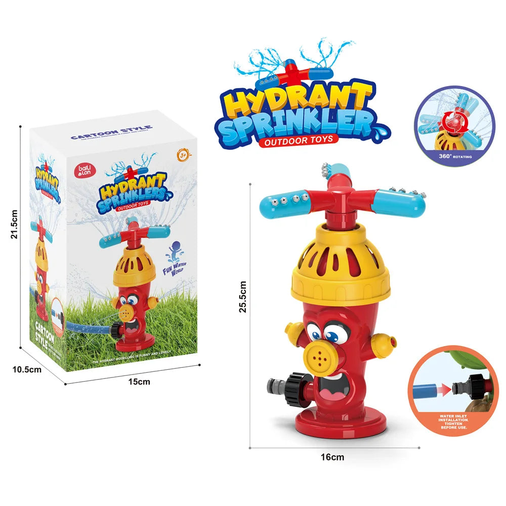 EZ Hydrant Sprinkler Outdoor Water Spray Toy Backyard Garden Water Toys Summer Yard Cartoon Splash Sprinkler Baby Bath Toy for Kids