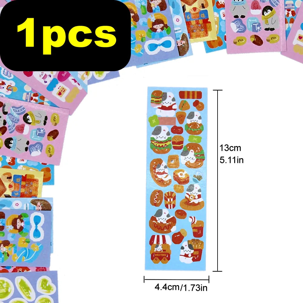 EZ Kawaii Stickers for Kids Cute Stationary Aesthetic Diary Decoration Art Supplies Stickers for Scrapbooking Lot Korean Paper Desk