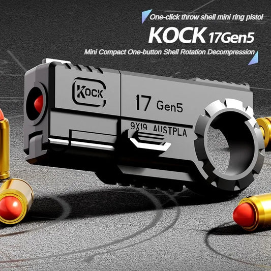 EZ Ring Pistol Soft Bullet Gun Portable Mini 3D Decompression Shell Ejection Alloy Outdoor Funny Toy Boy Birthday Gift Fidget Toys