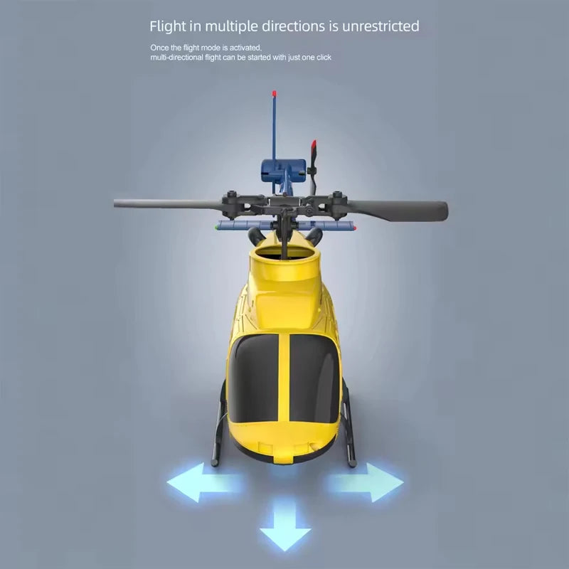 EZ A60 Rc Plane Helicopte 2.4G 1:42 4WD RC Helicopter Model Helicopter 6 Axis Gyro One Key Takeoff/Landing RC Helicopter Toy