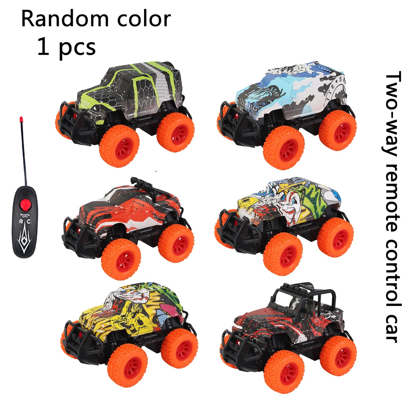 EZ 1PC Simulation Remote Control Car Random Color Model Electric 2-way Rc Sports Car Toy For Boys Girls Birthday Gifts Random Color