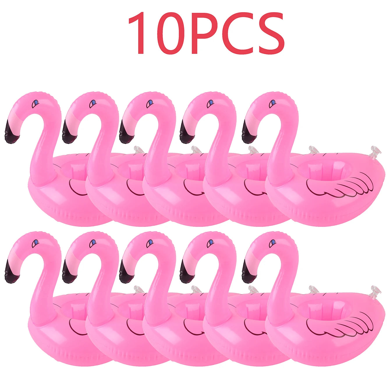 EZ 5/10PCS inflatable cup holder set tray, inflatable swimming pool drink holder floating coaster, summer swimming pool party.