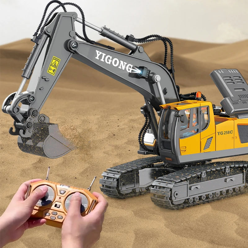 EZ 11CH RC Excavator 1:20 Remote Control Truck 2.4G RC Crawler Engineering Vehicle Excavator Truck Radio Control Toys Gifts