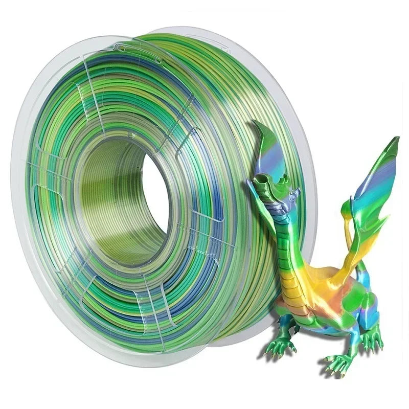 EZ 3D Printer Filament Rainbow Silk PLA 1.75mm Dual/Triple Gradient Extrudeuse Filament 3D Printing Material 250/200g