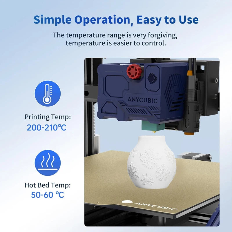 EZ PLA 3D Printer Filament, 1.75mm, Dimensional Accuracy +/- 0.02 mm,250g/500g Per Spool, Black/White/Blue/Red