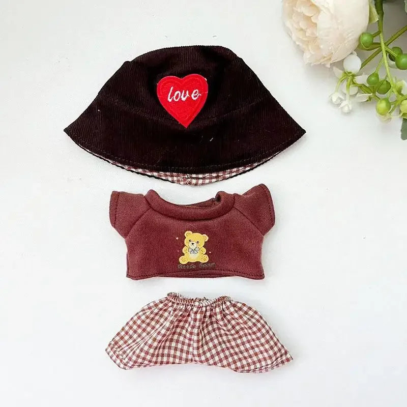 EZ For 17cm Labubu out fit clothes Time to chill doll clothes for labubu II Doll cute clothes