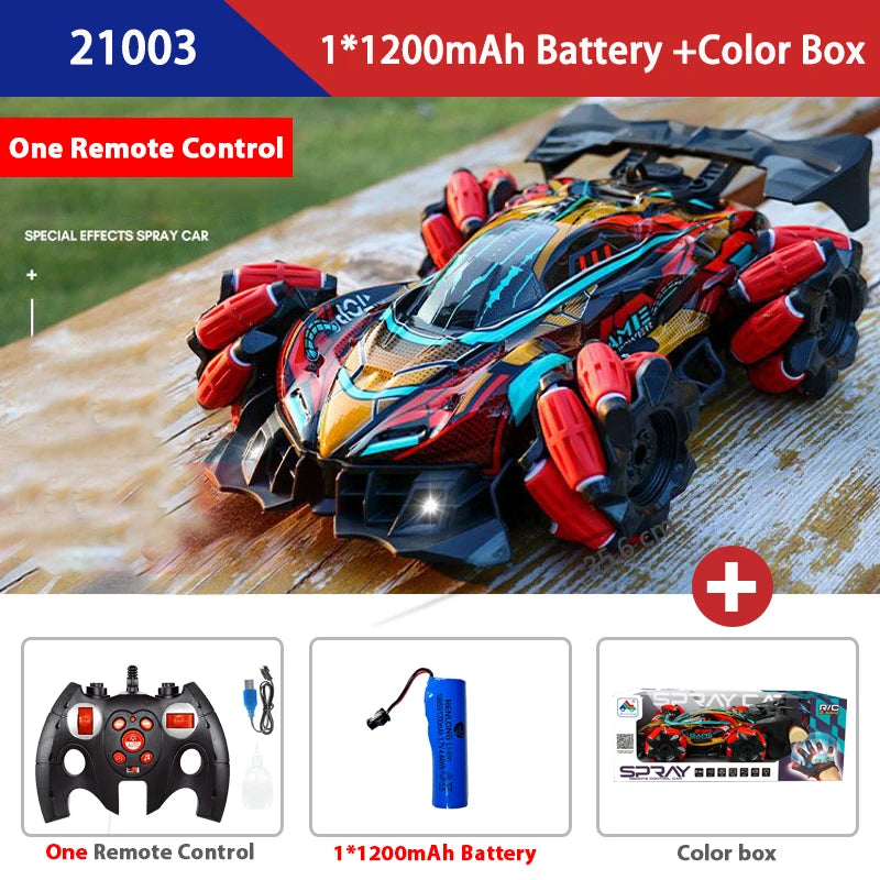 EZ WLtoys F1 Drift RC Car With Led Lights Music 2.4G Glove Gesture Radio Remote Control Spray Stunt Car 4WD Electric Children Toys