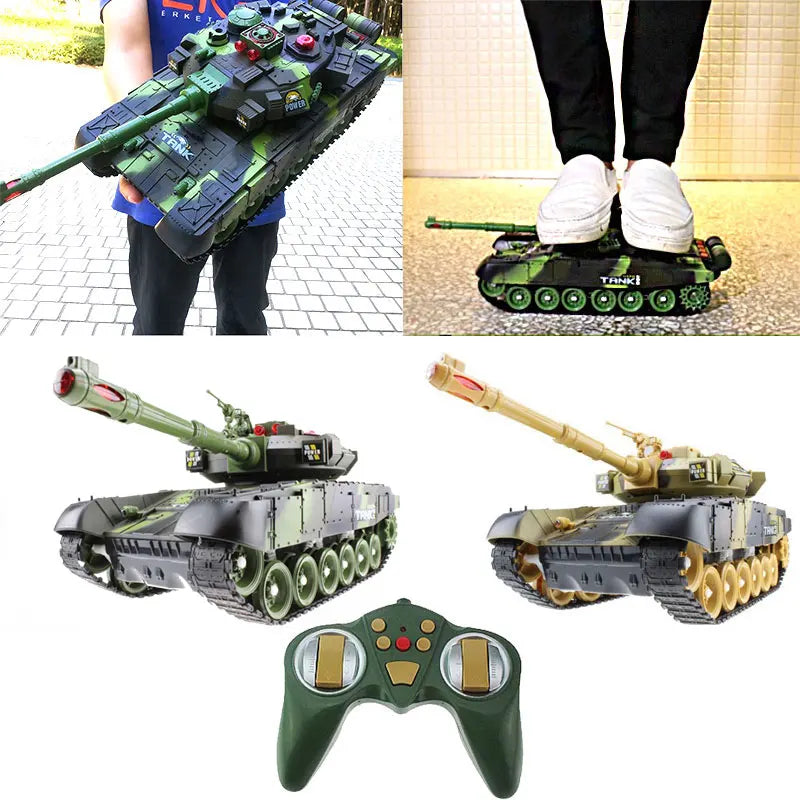 EZ 55/44/33CM Rc Tank Military War Tanks Electric Car Remote Control Simulation Shooting Radio-Controlled Crawler Toys for Boys