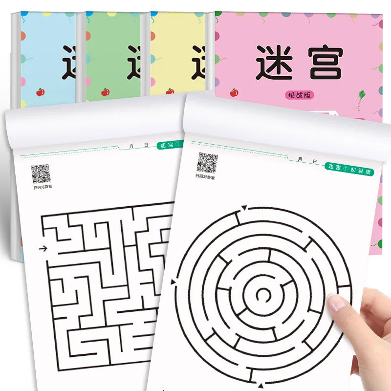 EZ Children Maze Game Book Student Concentration Training Intellectual Development Educational Early Learning Toys Kids Gifts