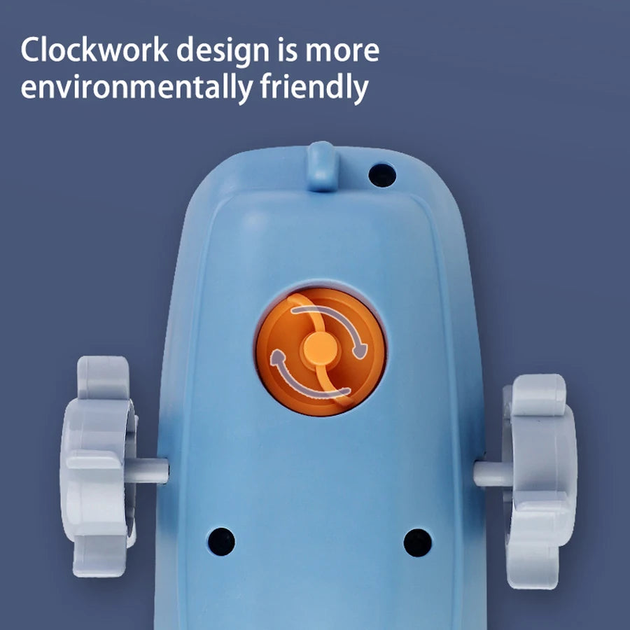 EZ 1PC Wind-up Steamer Bath Toy, Funny Windup Steamship Tub Toy Steamboat Water Toy Clockwork Boat Pool Toy For Baby Bath Toys