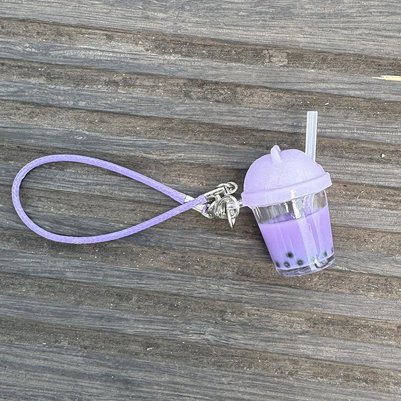 EZ 1 Piece 1:12 Doll House Mini Pearl Milk Tea Cup Model Pendant DIY Miniature Scene Accessories Doll House Decoration Toys