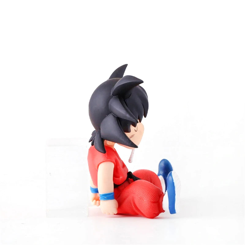 EZ 10cm Dragon Ball Anime Figure Son Goku Super Saiyan Q Version Model Figurine PVC Statue Collection Toys Children Christmas Gifts