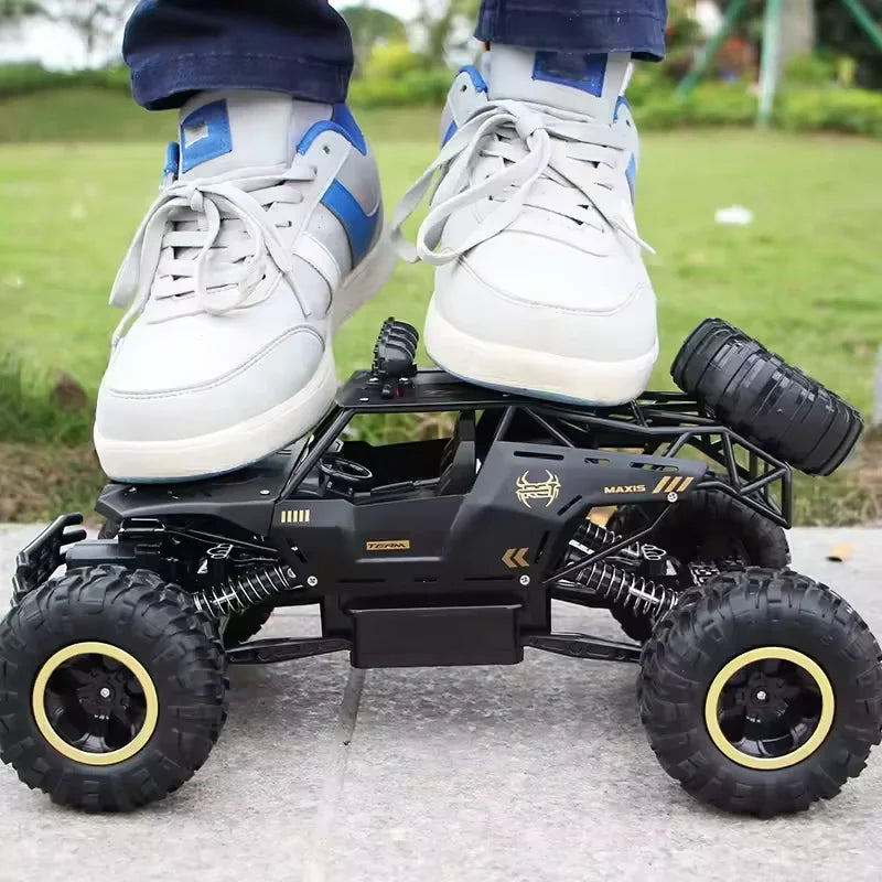 EZ 1:12/16 RC Car Remote Control Car Off Road Truck Metal Shell LED Headlights Offroad Monster 4WD All Terrain RC Truck Toy for Kid