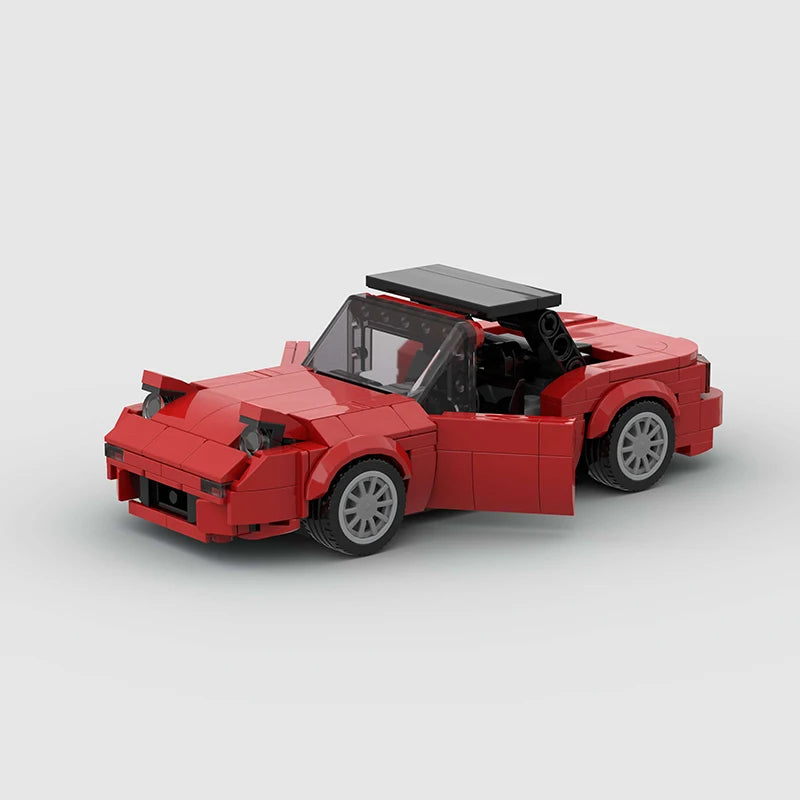 EZ Mini Cabrio MOC Open Car Vehicle City  Racer Runabout Building Blocks Brick Cabriolet Supercar Kids Toys Gift Boys