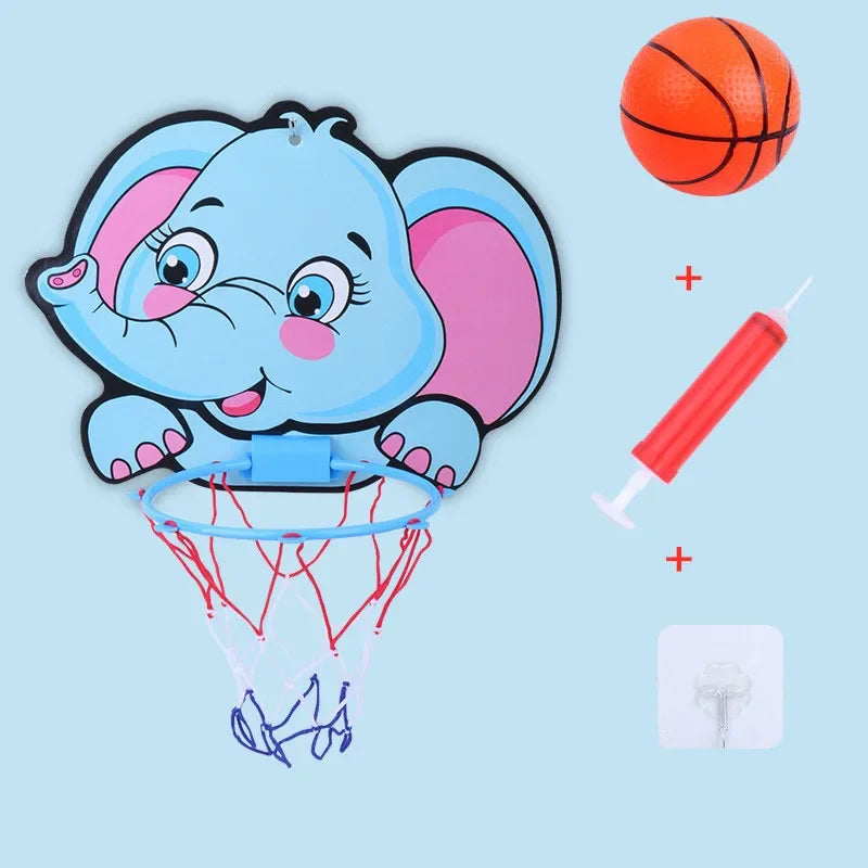EZ Kids Basketball Hoop Kit Cartoon Creative Animals Basketball Stand Outdoor Indoor Game Sport Play Toys For Children Kids