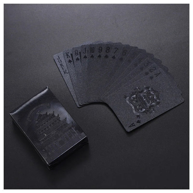 EZ Color Black Gold Playing Card Game Card Group Waterproof Poker Suit Magic Dmagic Package Board Game Gift Collection