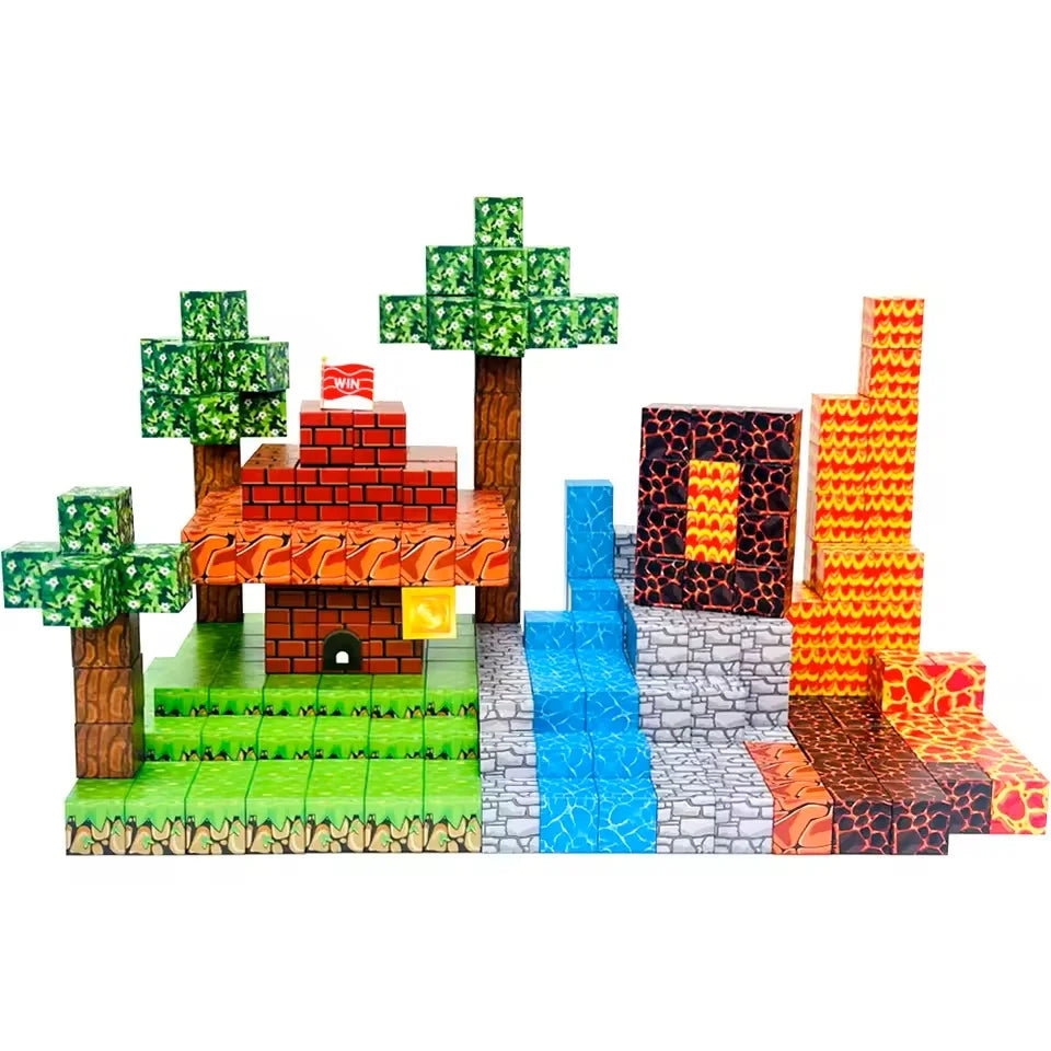 EZ 10-500PCS Magnetic Building Blocks Magnet Set Bricks Mini World STEM Construction DIY Educational Toys For Kids Birthday Gifts
