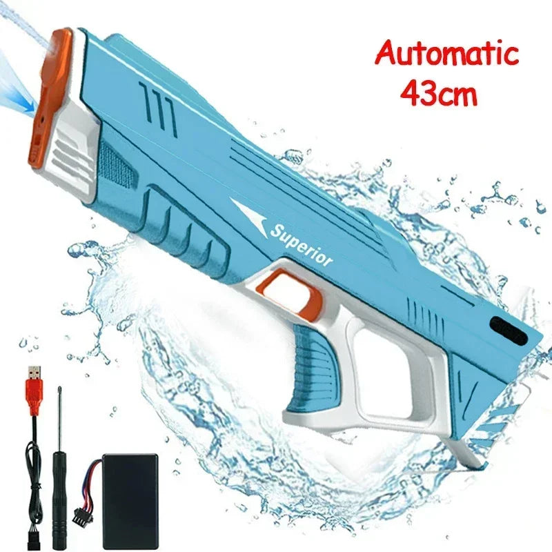 EZ Electric Water Guns For Adults Powerful Squirt Automatic Water Suction Water Blasters Summer Outdoor Beach Toy For boys Kid Gift