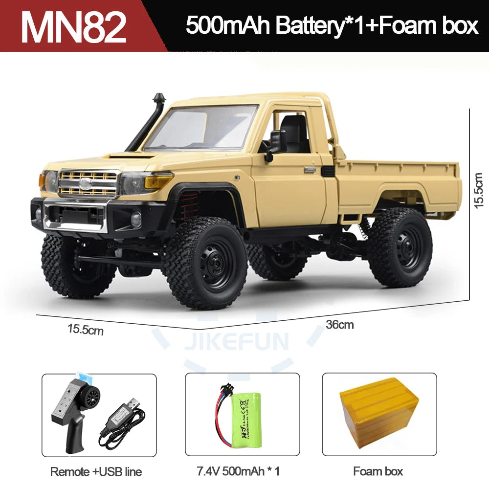 EZ MN82S RC Crawler 1/12 Full Scale LC79 RC Pickup Short Truck 4WD Remote Control Climbing Off-road Car Toys for Kids Adults Gifts