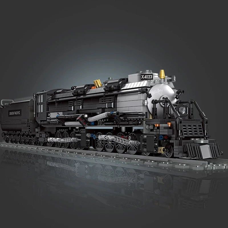 EZ Classic Technical Train Buildings Blocks Big Boy Steam Locomotive Railway Tracks Sets  DIY Kids Toys For Birthday Christmas Gift