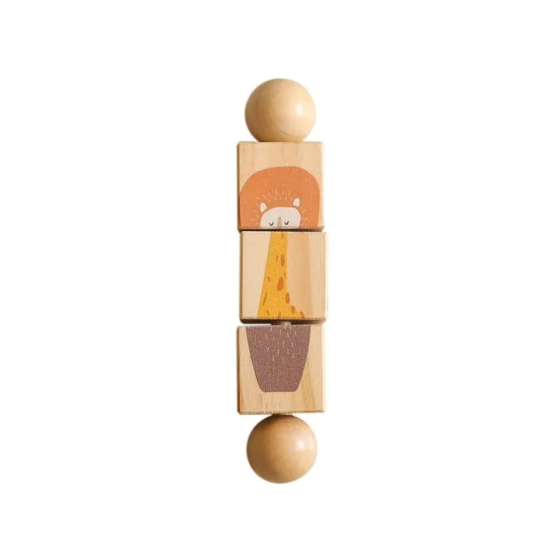 EZ Baby Wooden Rotating Jigsaw Puzzle Hand bell Toy Baby Mobile Musical Rattle Toy Montessori Puzzle Game For Babies Newbaby Gift